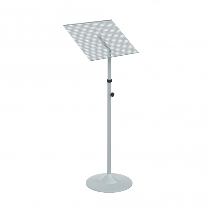 Rednerpult, höhenverstellbar  90-130 cm, 45x42 cm, ohne Beleuchtung, mit Tellerfuß 